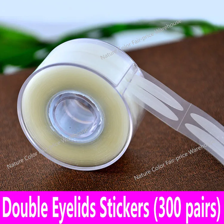 

600pcs Double Eyelid Tapes Eyelids Stickers Eye Makeup Paste Natural Lace Mesh Darker Skin 300 pairs Roll Beauty Shaping Tools