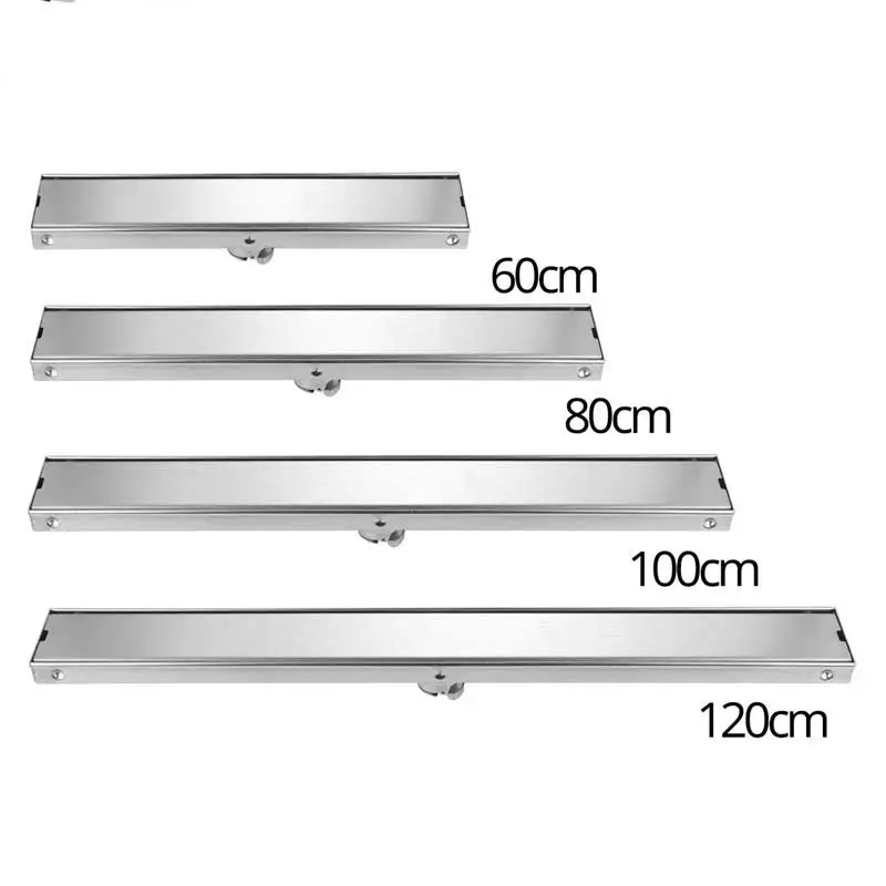 SUS304 Нержавеющая сталь Душ пол дезодорации Тип стока линейных трапных вставить плитка 60/80/100/120 см