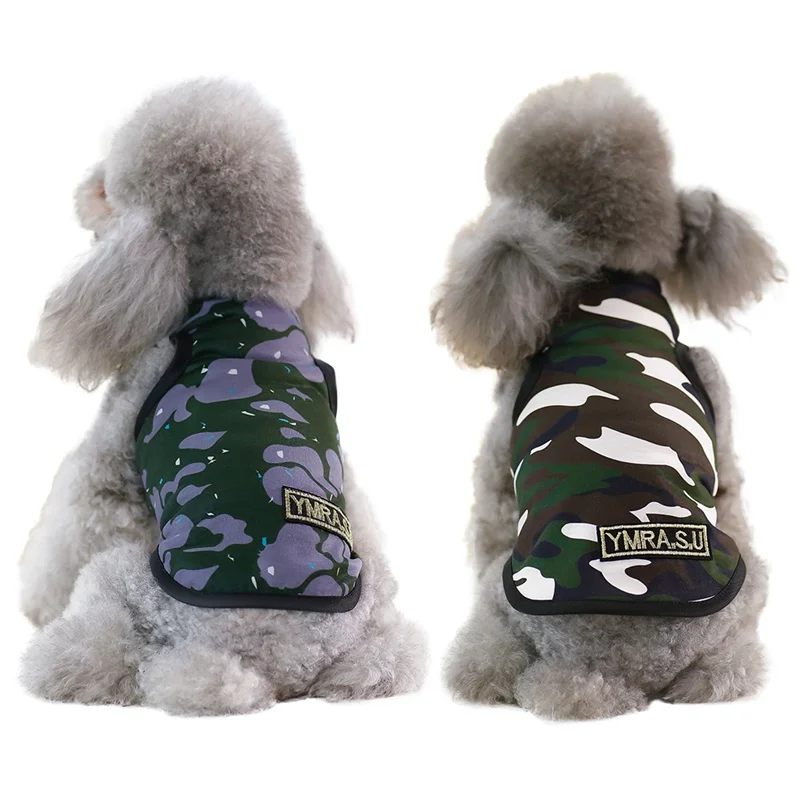 

Pet Dog Vest Summer Clothes Camouflage Army T Shirt For Small Dogs Cotton Sportswear Puppy Cat Costume Dogs Sleeveless Shirt