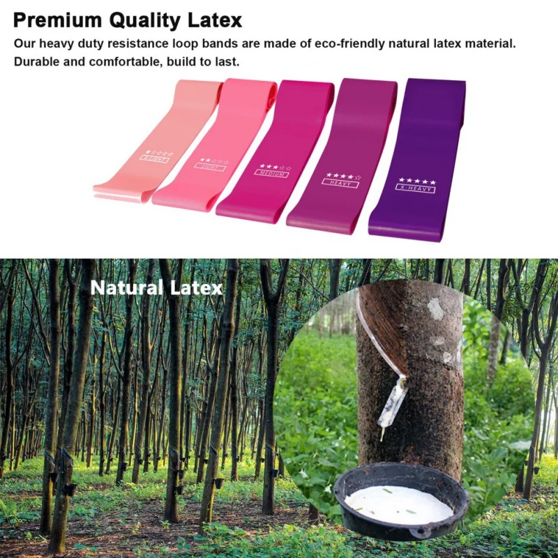 5 Grades Resistance Bands Booty Leg Exercise Elastic Rubber Band Workout Fitness Gym Rubber Loops Latex Yoga Gym Strength Traini