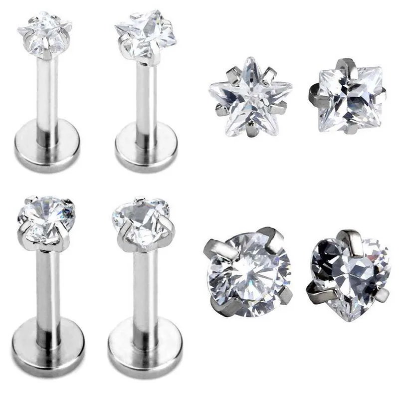 

Fake Septum Medical Titanium Ear Rings Helix Cartilage Earrings Piercing Ear rod Tragus Rings Piercings Body Ear Septum Jewelry