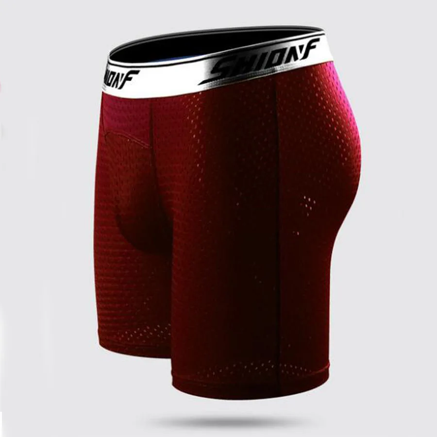 

Mesh long style Men Super Big super larger size 7XL men's male boxer underwears comfortble colors cotton blue red 1111 option