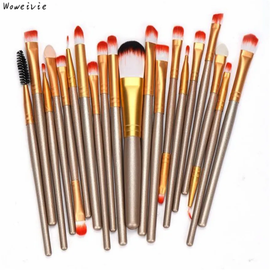 

20 pcs Makeup Brush Set tools Make-up Toiletry Kit Wool Make Up Brush Set Free Shipping