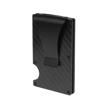

Card Holder Money Cash RFID Clip Men Wallet Portable Anti-theft Carbon Fibre Slim Business Travel