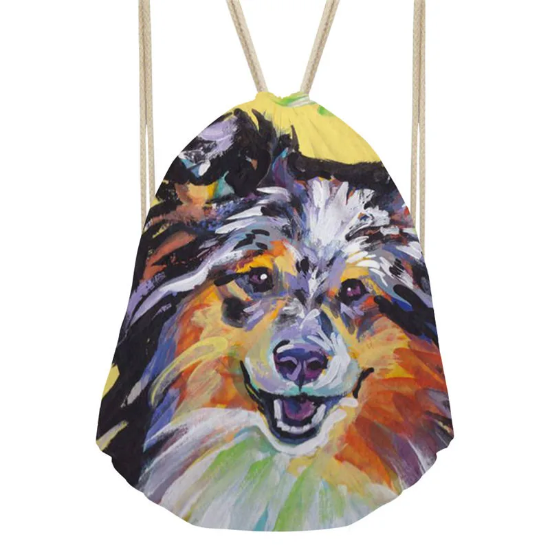 THIKIN Colourful cat and dog Classic Fashion Women Men Drawstring Bags Polyester High-Quality School Backpack For Teenagers THIKIN Colourful cat and dog Classic Fashion Women Men Drawstring Bags Polyester High-Quality School Backpack For Teenagers