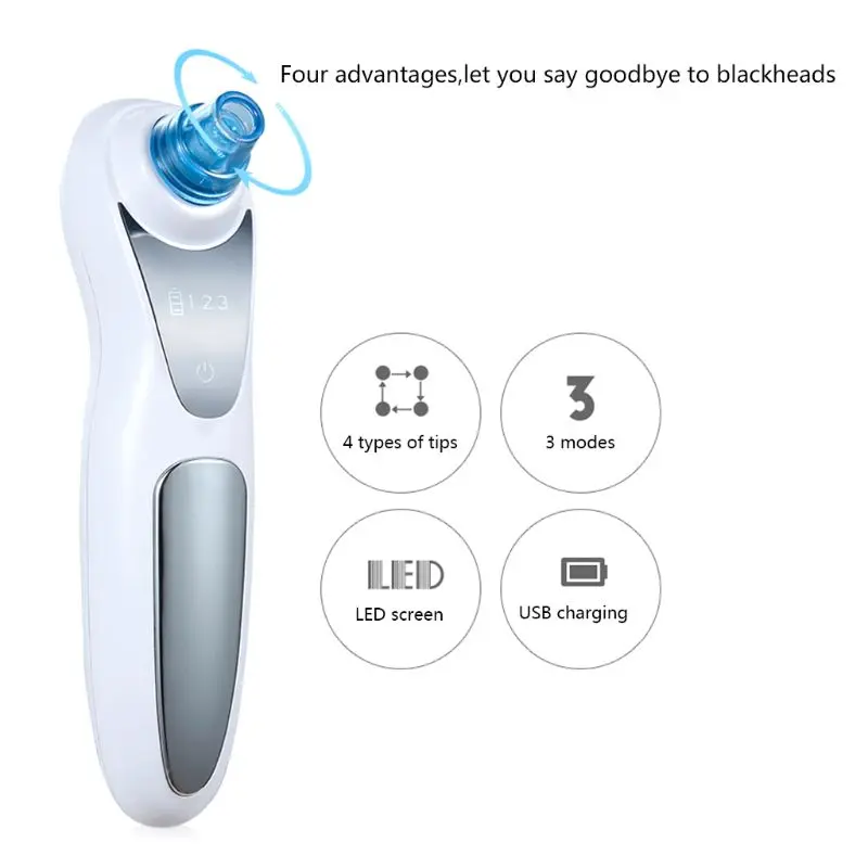 

Electric Pore Cleaner Wireless Adjustable Blackhead Vacuum Removal Inhaler Spot Acne Black Head Face Care Cleaning Remover Tool
