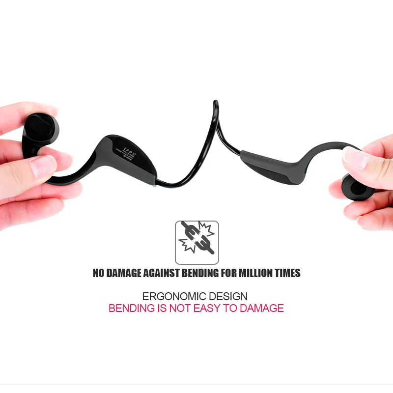 Bluetooth 5.0 Edition Bone Conduction Headset Wireless Bluetooth Outdoor Run Sports bass Headphone and free gift headphones 