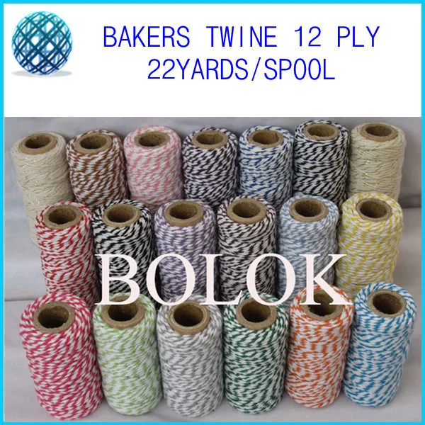 

37 kinds double color Baker twine (22yard/spool)(15pcs/lot) divine twine wholesale by free shipping