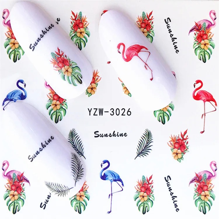 

1 pcs Nail Sticker Water Decals Women White Flower Cat Butterfly Transfer Nail Art Decoration 2018 m2NS65