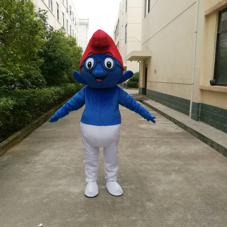 Christmas Party Suit  Blue Elves Mascot Costume Adult Size Cartoon Mascot Mascotas 