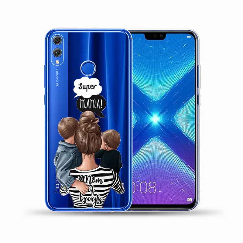 Волосы для мам и детей, девочек queen Мягкий ТПУ чехол Обложка для huawei Honor 9 10 Lite 8X 6X Y5 Y6 II Y3 Y7 Y9 Y5 Prime NOVA 3 3I 4