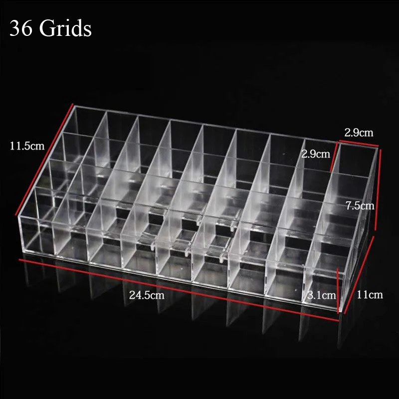 

Nail Polish Lipstick Mascara Eyeliner Organizer Storage Display Holder Makeup Tool New Fashion Clear Acrylic Nail Polish Rack