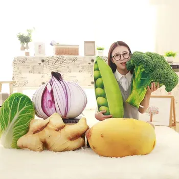 

Simulation of fruits and vegetables pillow cushion cute Cabbage cauliflower potatoes onion plush toys