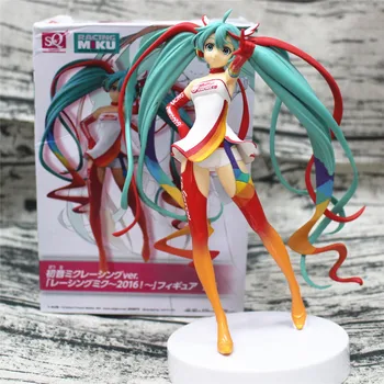 

Import of Japan SQ series GOOD SMILE Racing Hatsune Miku 2016 PVC Action figure Sexry girl Model with original box gift for boy