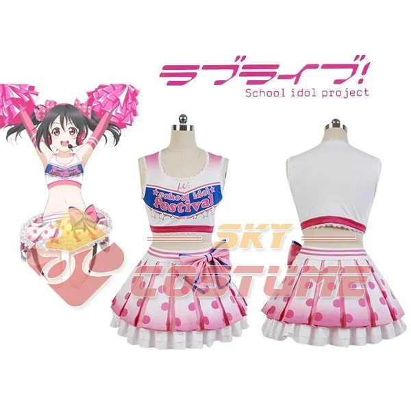 

LoveLive! Love Live Yazawa Niko Cheerleaders Cosplay Costume Women Girls Summer Uniform Dress Halloween Pary Club Full Set