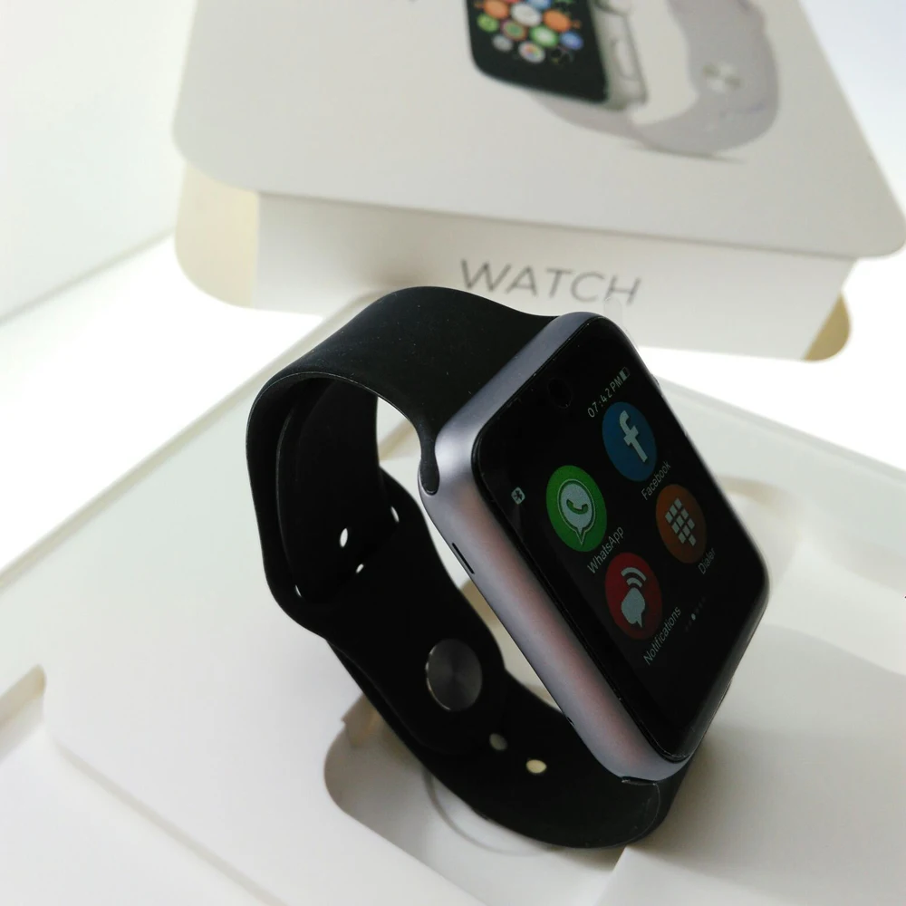 MTK2502C Bluetooth font b Smart b font Watch IWO 1 1 I68 Smartwatch With Heart Rate