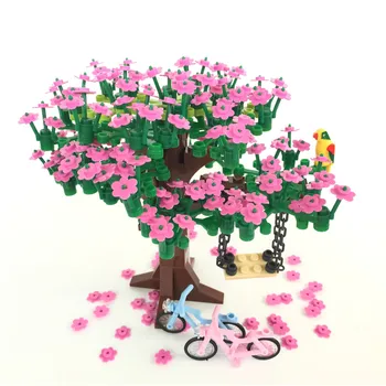 

Big Tree Cherry Tree Flower Plants Garden Building Blocks Set City MOC Accessories Parts Bricks DIY Toys for Children