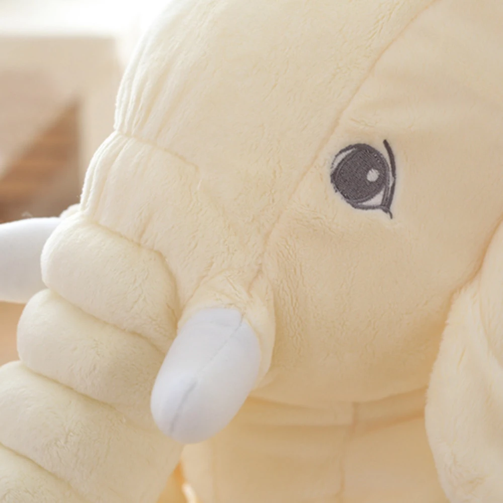 60 см высота большая плюшевая кукла слона игрушка с одеялом супер мягкая Сопроводите спящую заднюю подушку Милое Чучело слонов ребенка