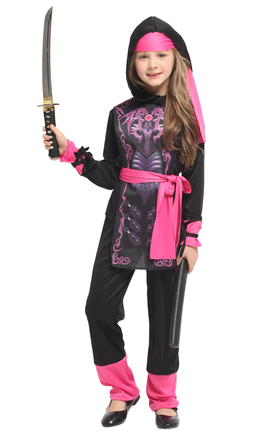 dedo igualdad simultáneo Disfraz de Ninja samurái de Halloween para niños, traje de actuación para  mujer, traje de cosplay de Ninja, vestido de fiesta de Purim _ - AliExpress  Mobile