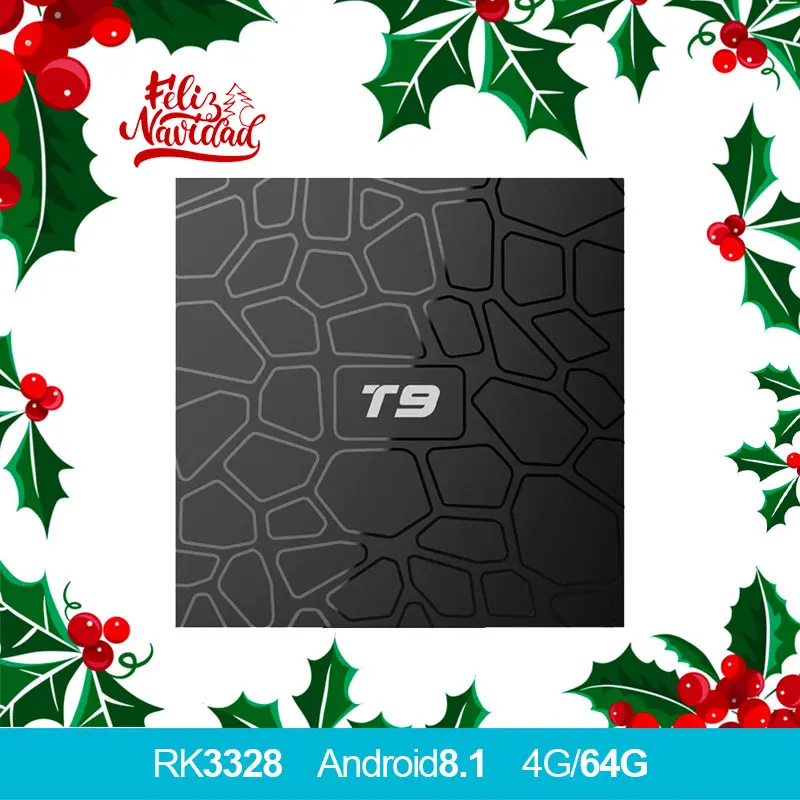 

T9 TV Box Android 9.0 BT4.0 Rockchip RK3328/RK3318 4GB 32GB 4GB/64GB 2.4GHz/5.0GHz WiFi HD 4K Smart Set top box pk x96max HK1