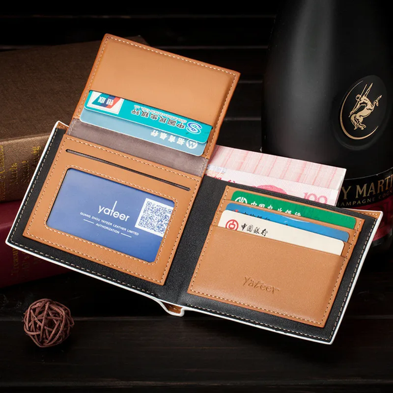 Men's Wallet Fashion 2019 Mens Wallet with Coin Bag Zipper Small Money Purses New Design Dollar Slim Purse Money Clip Wallet 467