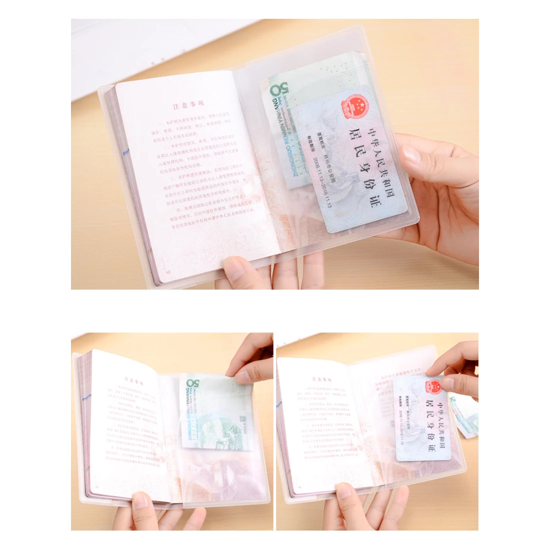 

New Silicone transparent waterproof dirt ID Card holders passport cover business card credit card bank card holders Storage Bags