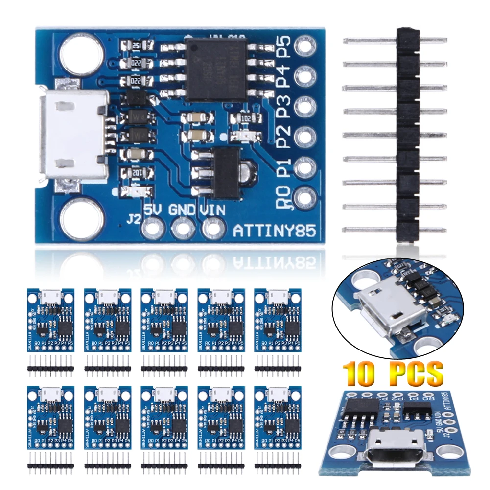 

10pcs Digispark Kickstarter Attiny85 Micro USB Development Board for Arduino