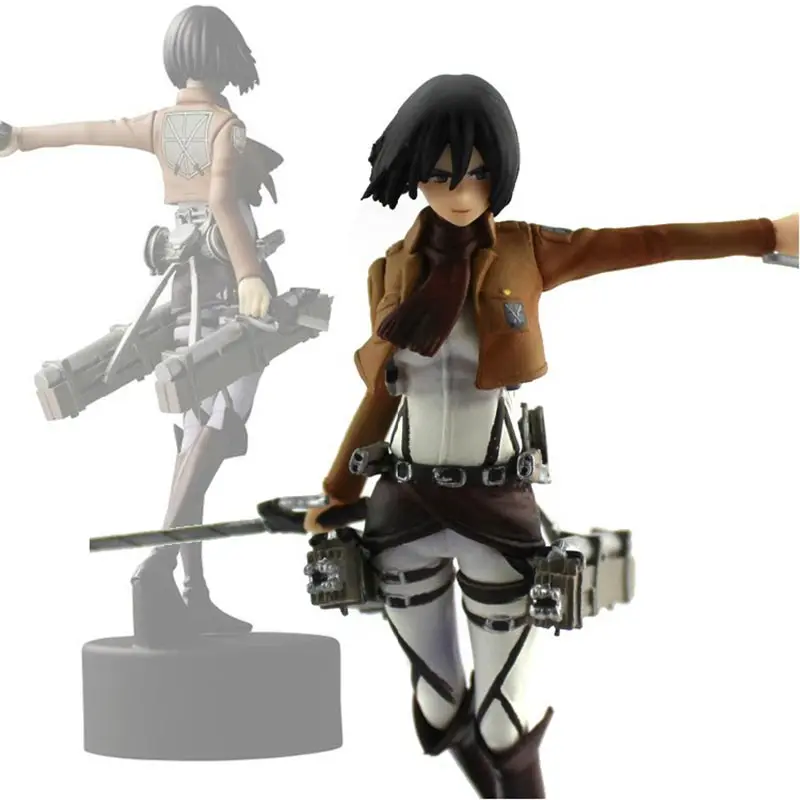 14 см аниме атака на Титанов Mikasa Ackerman фигурка ПВХ фигурка Коллекционная модель игрушка кукла подарок для детей