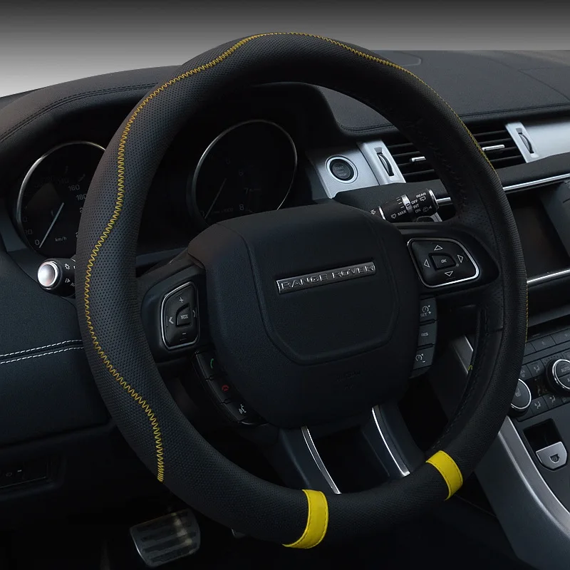 

Car Steering Wheel Cover Micro Fiber Leaher Covers Steering-Wheels Cap Universal 38cm For Car Accessories Decorate