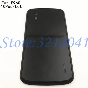 

10Pcs/Lot New Battery Glass Door Cover Back Housing + NFC For LG Nexus 4 E960 Back Glass Battery Cover+With Logo