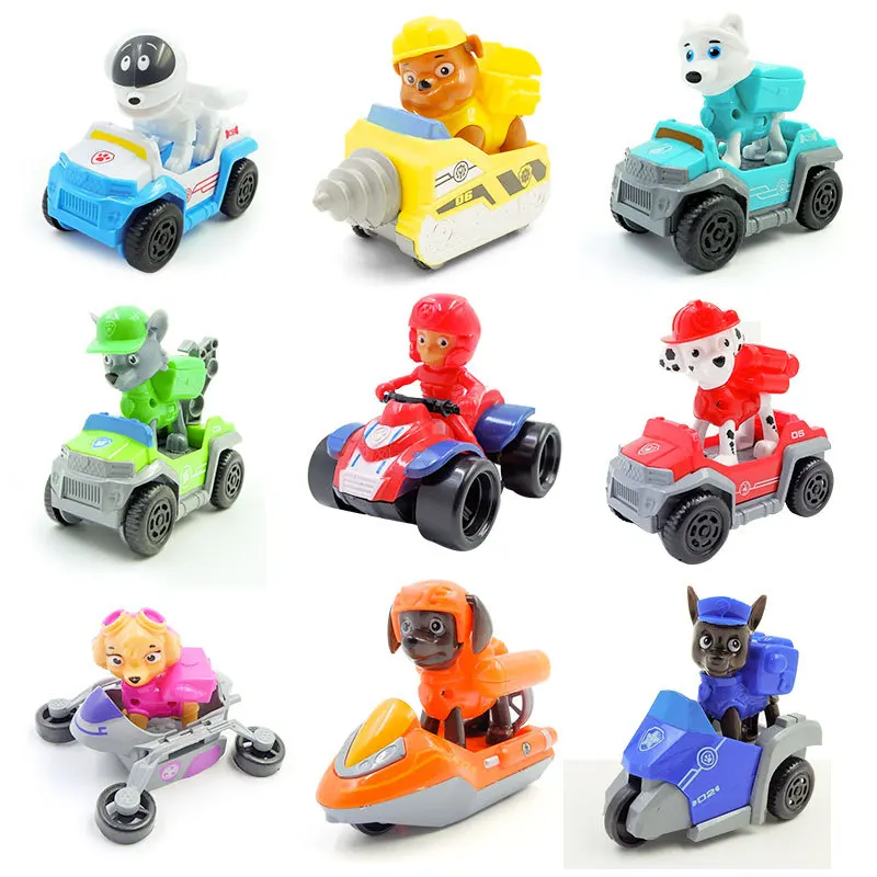 

9pcs Paw Patrol Dog Pull Back Car Can Separable Toy Anime Patrol Figurine Action Figure Patrulla Canina Cars Toys for Boys