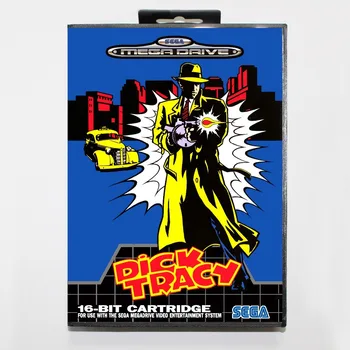 

16 bit Sega MD game Cartridge with Retail box - Dick Tracy game card for Megadrive Genesis system