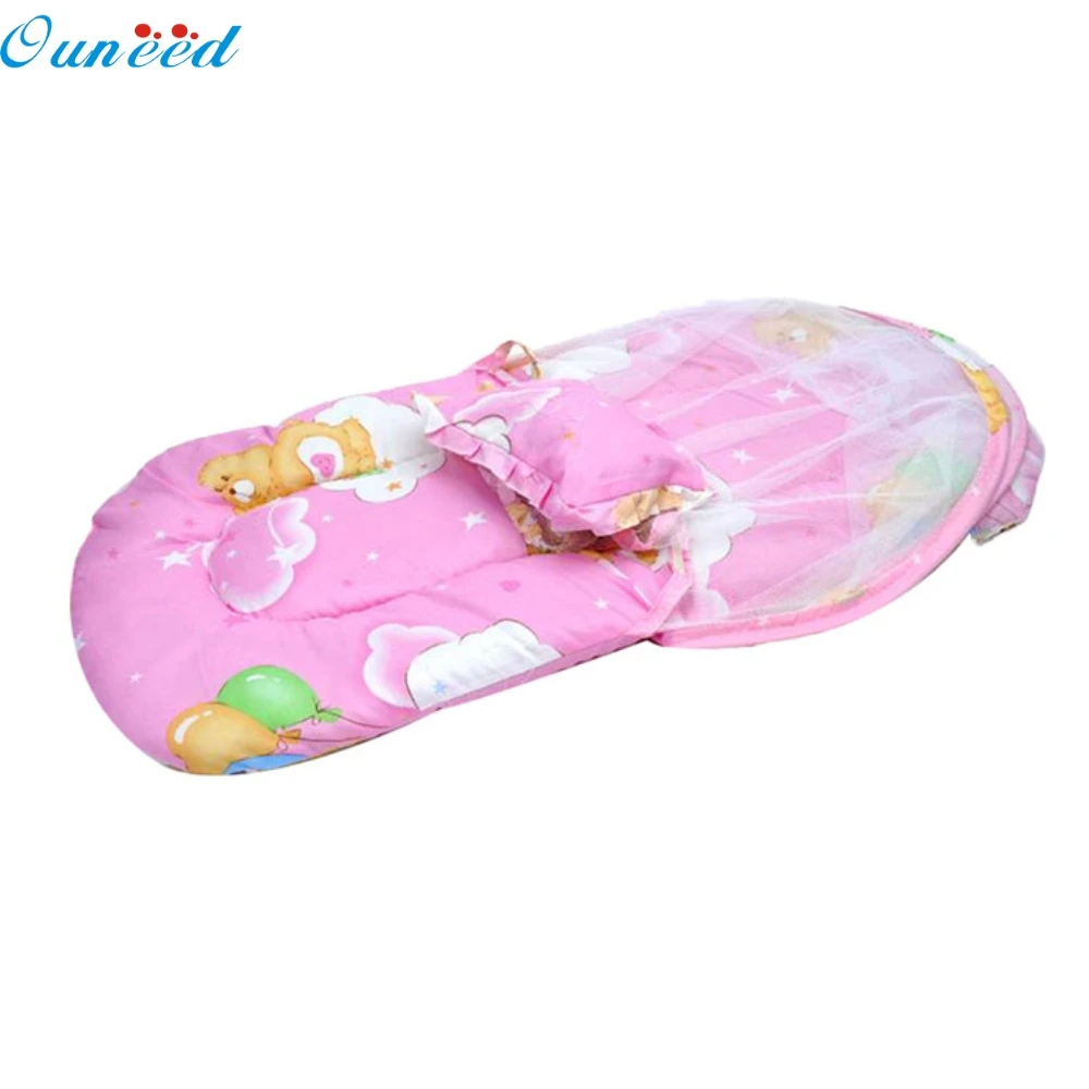 Ouneed Happy home Home textiles bed clothes Duvet New Baby Bed mosquito Cushion Portable Folding Crib Mattress Child in Mosquito Net from Home & Garden on