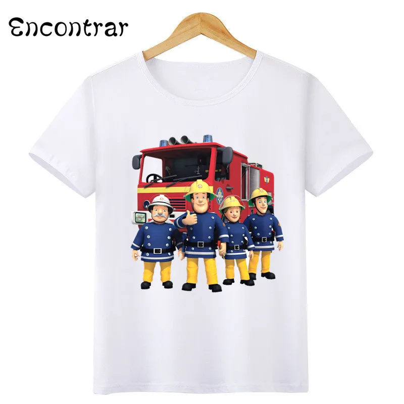 

Sam Fireman Firefighter Design Boys/Girl T Shirt Kids Short Sleeve Tops Children T-Shirt,HKP3062