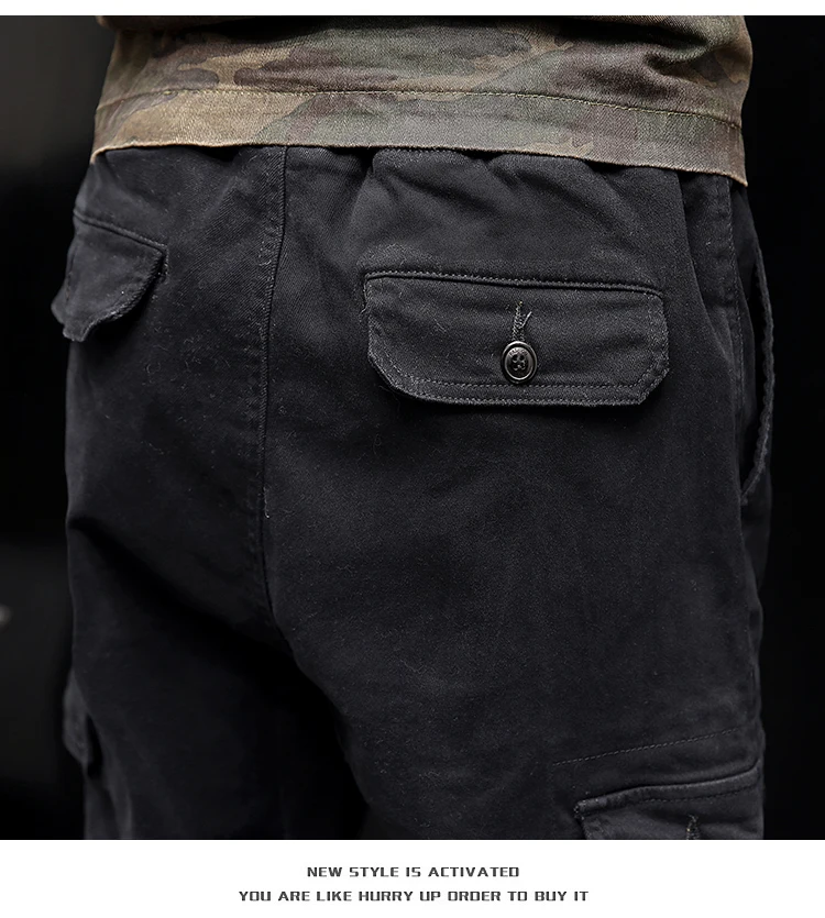 Перевозка груза падения Новые поступления Для мужчин брюки-карго Штаны военные армейские брюки большие карманы пот Штаны M-3XL XP50