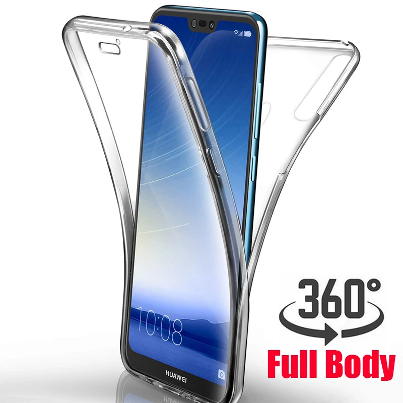 360 градусов чехол для samsung Galaxy A10 A30 A40 A50 A40S M10 M30 S10 lite j4 j6 A6 плюс A7 мягкий прозрачный ТПУ чехол для всего тела