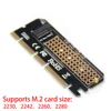 M.2 SSD PCIE адаптер корпус из алюминиевого сплава светодиодная Плата расширения компьютерный адаптер Интерфейс M.2 NVMe SSD NGFF к PCIE 3,0 X16 переходник ► Фото 3/6