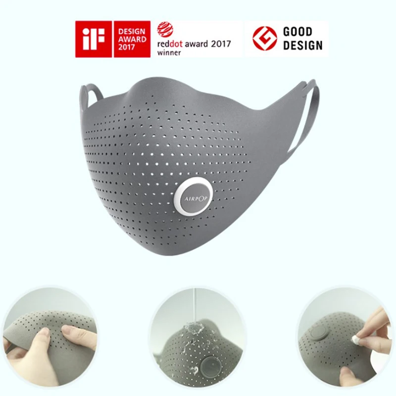 4 шт. фильтр с маской Xiaomi AirPOP Air Wear PM0.3/PM2.5 анти-Дымчатая маска для лица регулируемые Уши висячие мягкие маски для лица 4 цвета h30