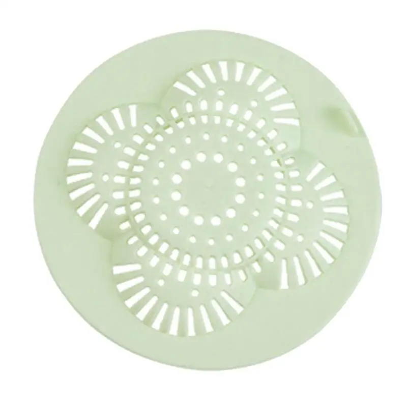 ПВХ цветок Тип Фиксатор для волос Ловцы ванная кухня ванна раковина фильтр напольный душевой водоотводный сток крышки предотвращения засорения - Цвет: Nordic green