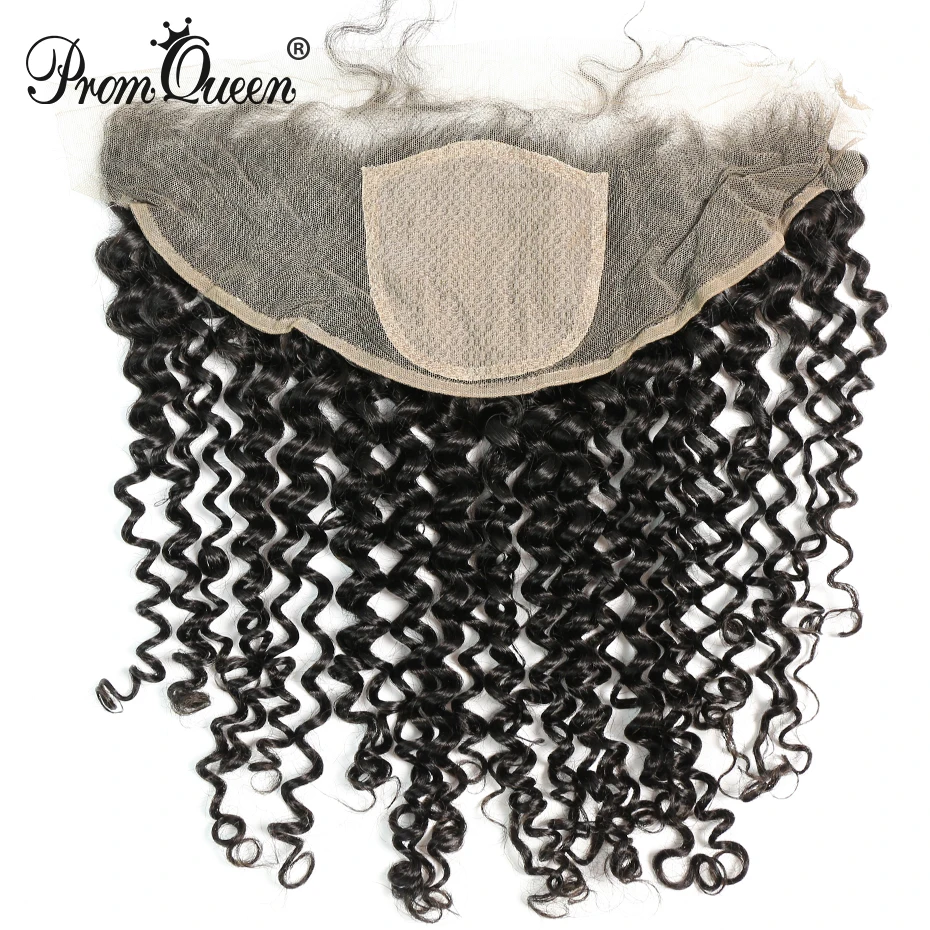 

Promqueen Silk Base Frontal 13*4 Brazilian Virgin hair Deep Wave Virgin Human Hair Top Closure