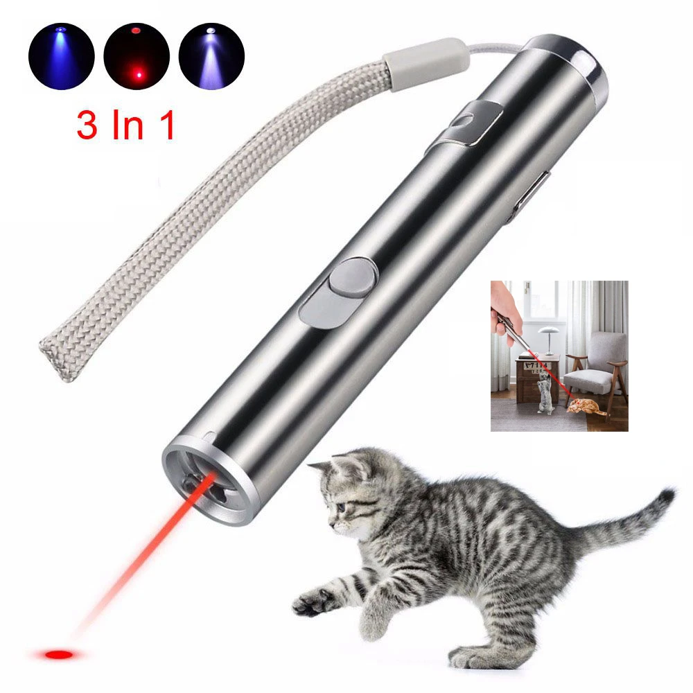

3 in1 red lazer pointer USB rechargeable flashlight rechargeable UV flashlightAluminium Alloy Laser multi-function Lazer pen