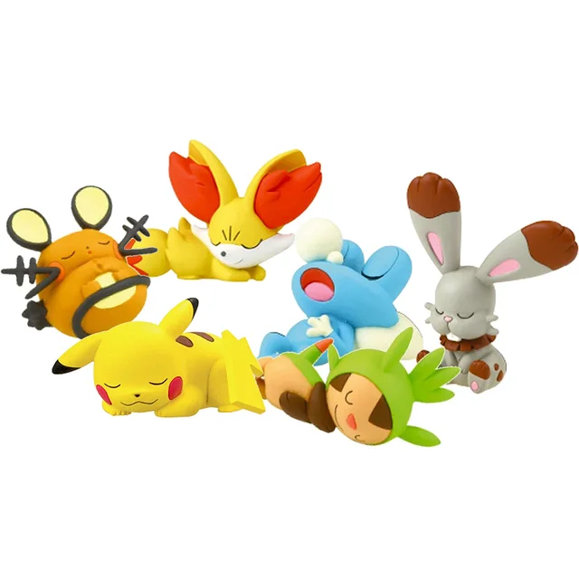 anime cartoon cute sleeping pikachu lucario mudkip torchic dedenne