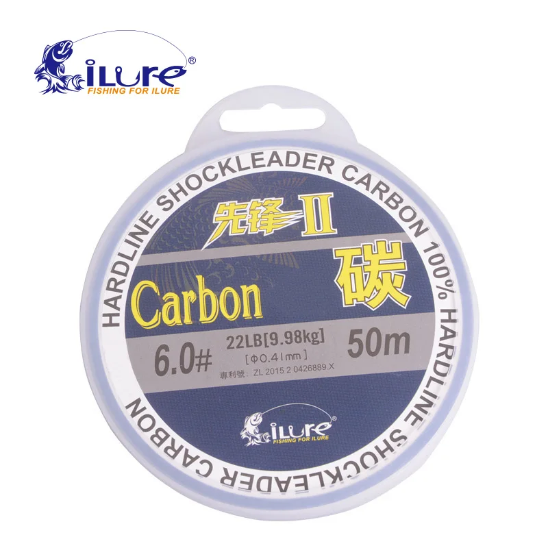 

iLure 2017 New 100% carbon fiber fluorine fishing lines 30Mt 50Mt carbon fiber spool super strong guide 60lb 80lb free shipping