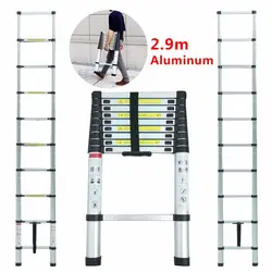 Новый 2,9 м многоцелевой сплав алюминий выдвижной многофункциональный телескопический один прямой расширение выдвижная лестница
