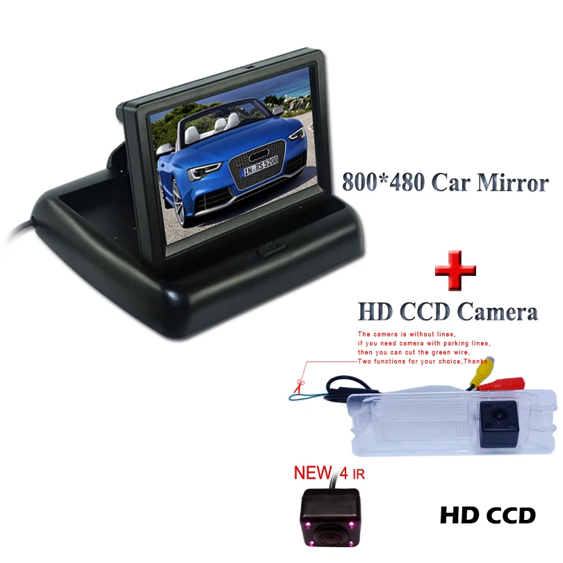 Car Display Monitor Indash 4.3"+car Back Up Camera 4 Ir Lights For