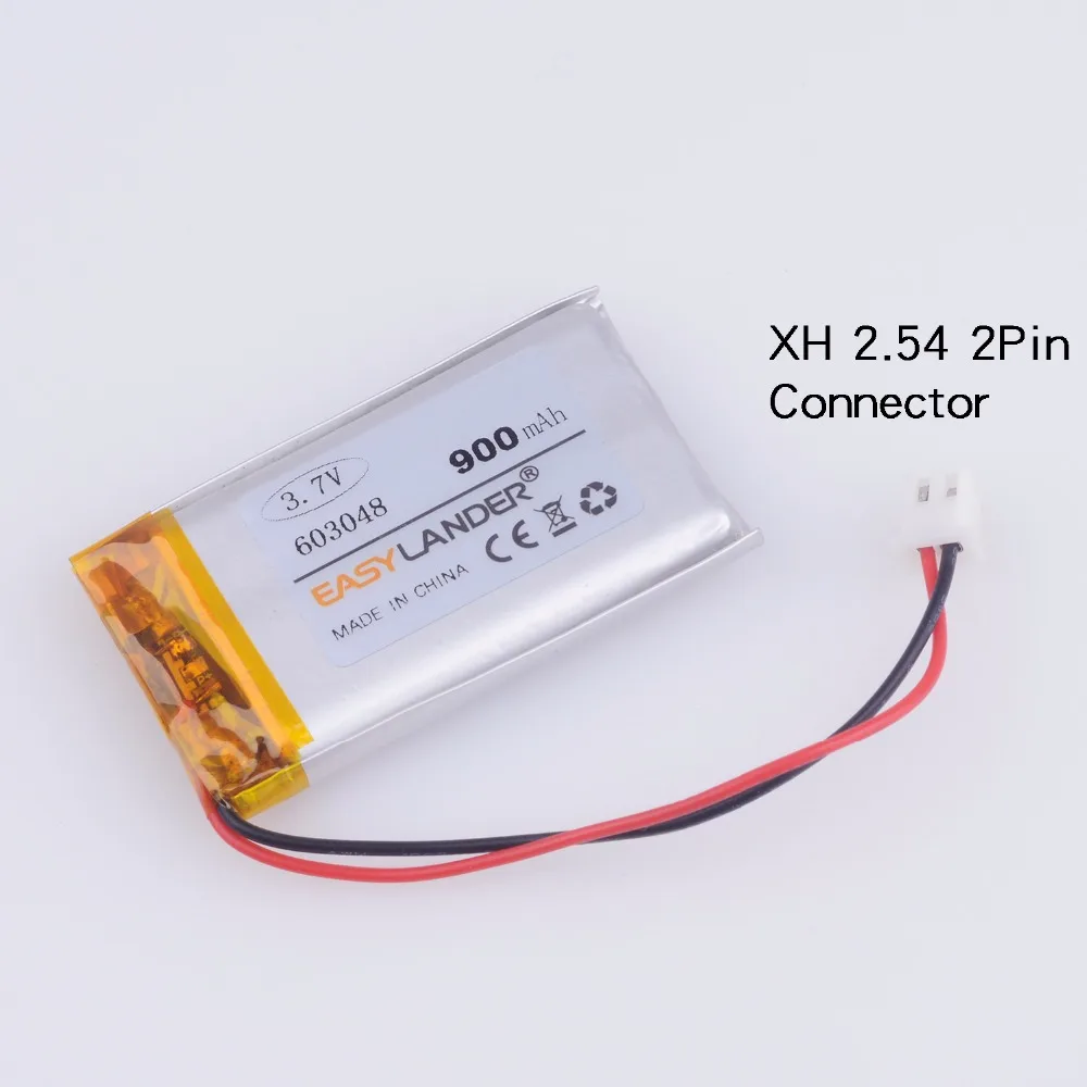 

063048 3.7V 900mAh Rechargeable li Polymer Li-ion Battery For Car black box mp5 DVR GPS PSP Vedio toys E-Book Cell phone 603048