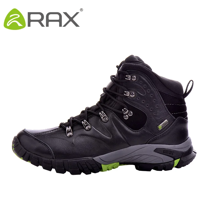 RAX водонепроницаемые альпинистские ботинки женские кожаные уличные ботинки для горных мероприятий водонепроницаемые носки подкладка мужские - Цвет: heise