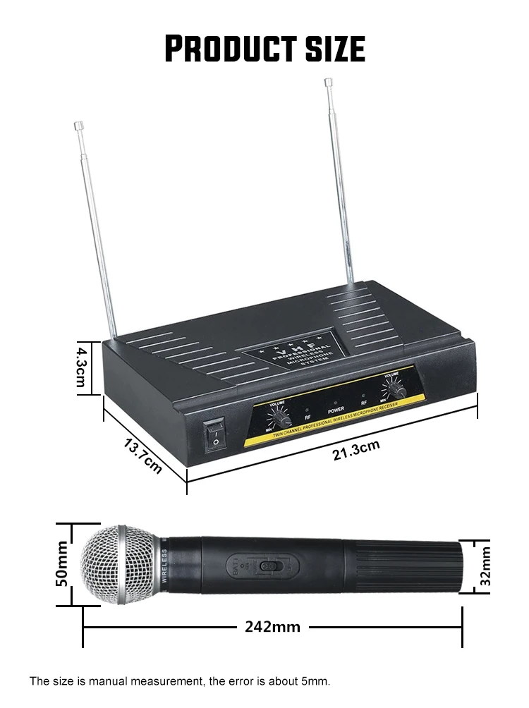 Двойной VHF профессиональный ручной беспроводной микрофон МВ-288 с приемником для Kareoke микрофон вечерние караоке-студия домашний кинотеатр