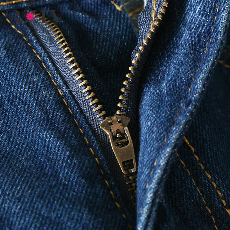 RZIV winter jeans woman boyfriend beading decoration solid color mom jeans denim pants