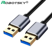 Cable USB 3,0 tipo A macho, Cable de transferencia de datos de velocidad rápida USB3.0, 0,5 m, 1m, 1,5 m, extensor USB para disco duro de PC Webcom